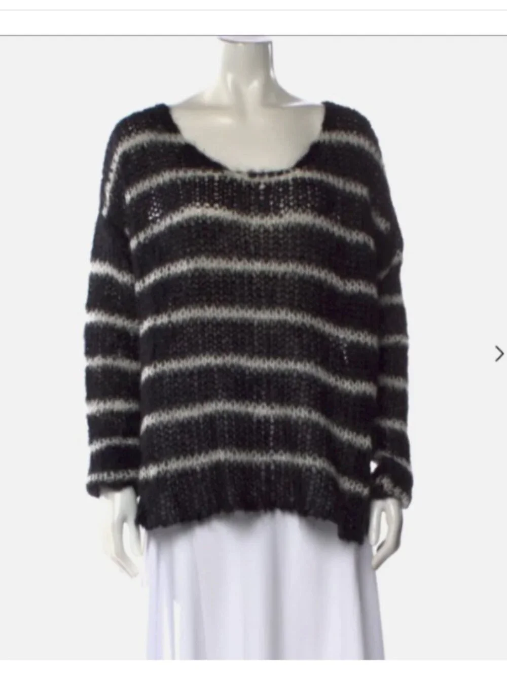 đź–¤ $230 MIKUTA The Striped Mohair Sweater Small - Picture 3 of 4